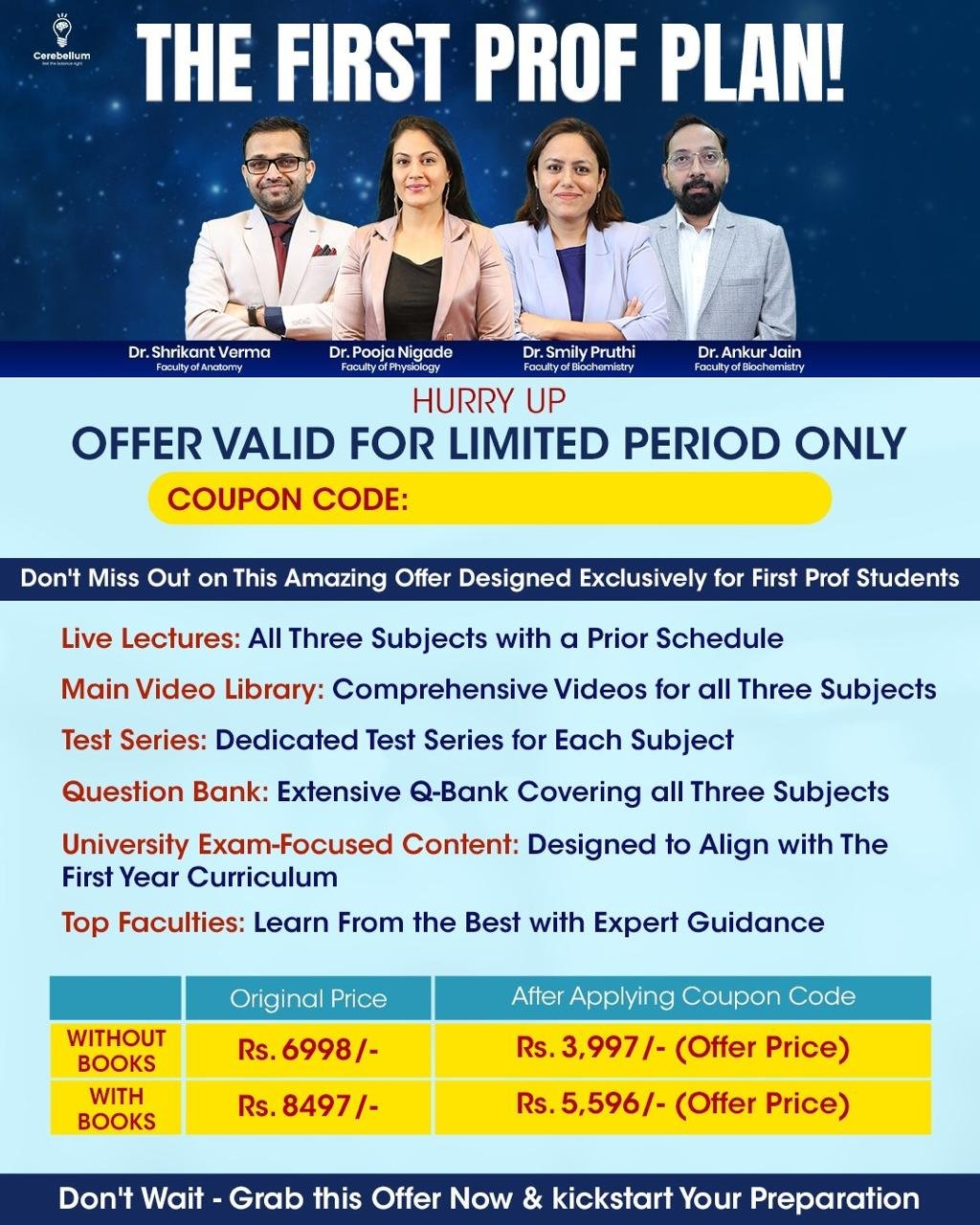 First Prof Plan promotional poster