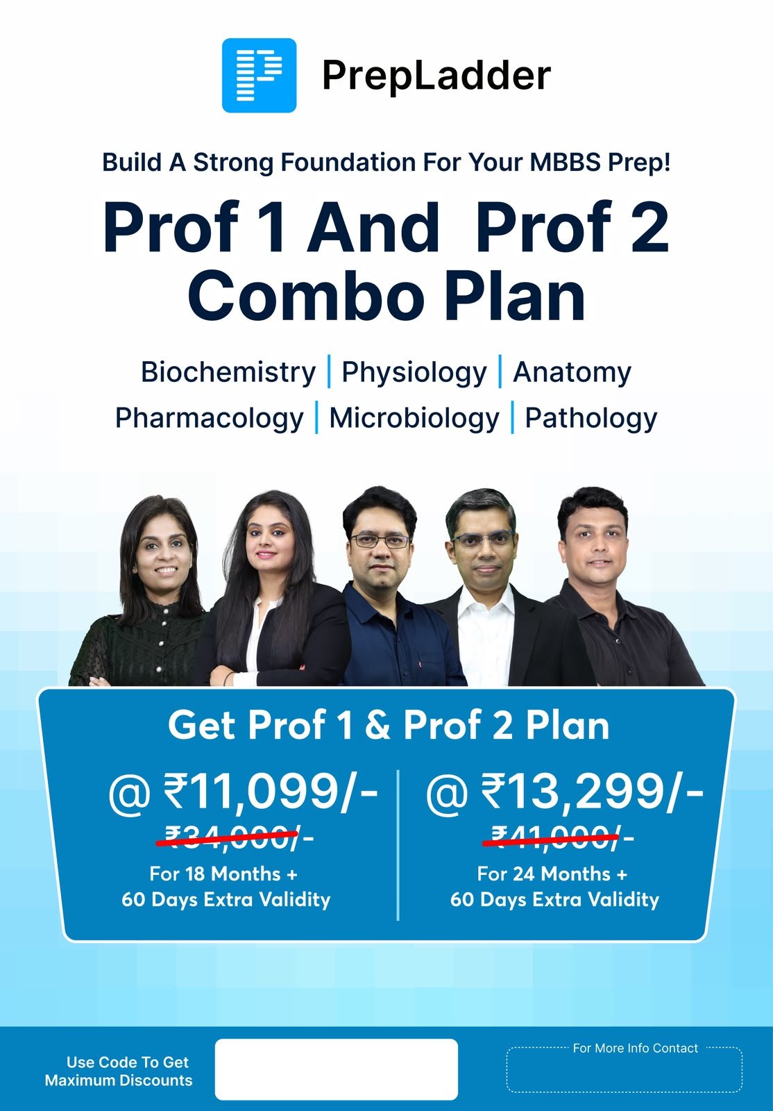PrepLadder MBBS Prof 1 and 2 Combo Creative